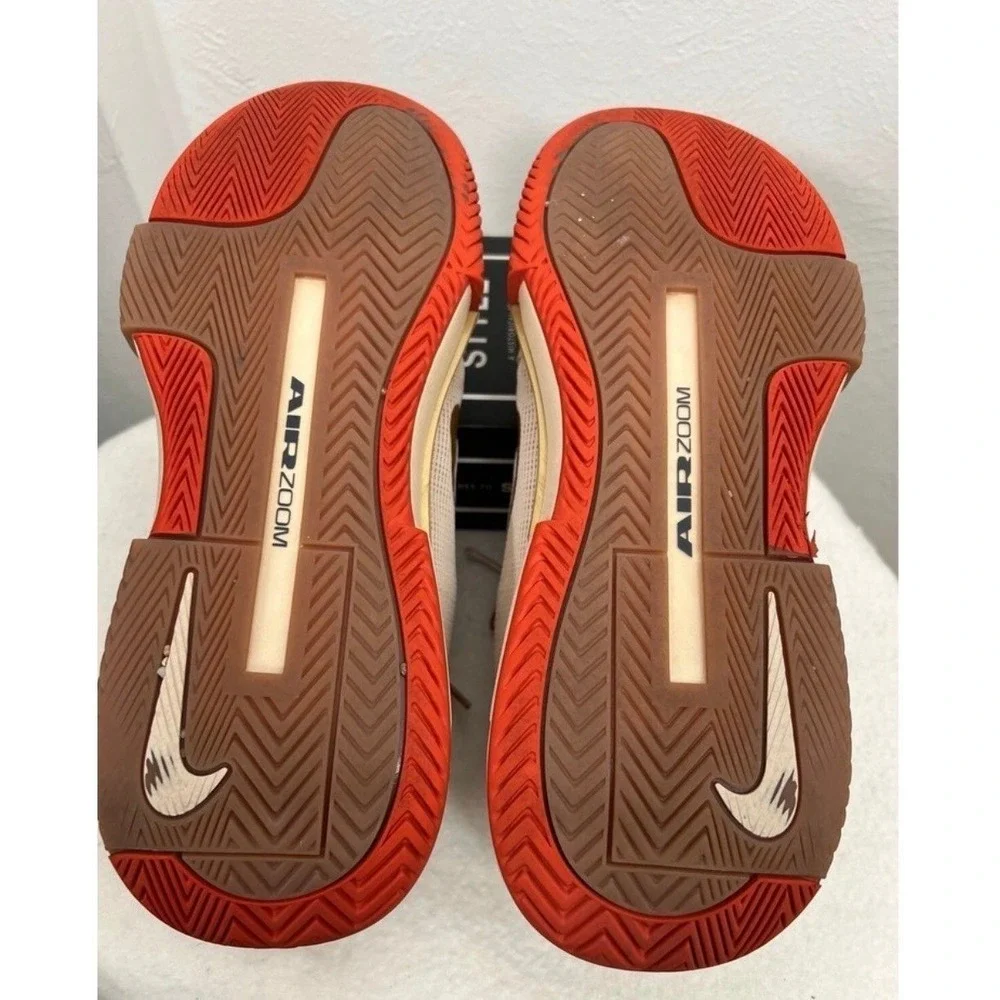 Nike GP Challenge 1 PRM Women's Tennis Shoes Sz 12 Sail Red Gold‎ FQ3164-103